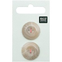 Rico Design | Knopf beige 2,2cm strukturiert