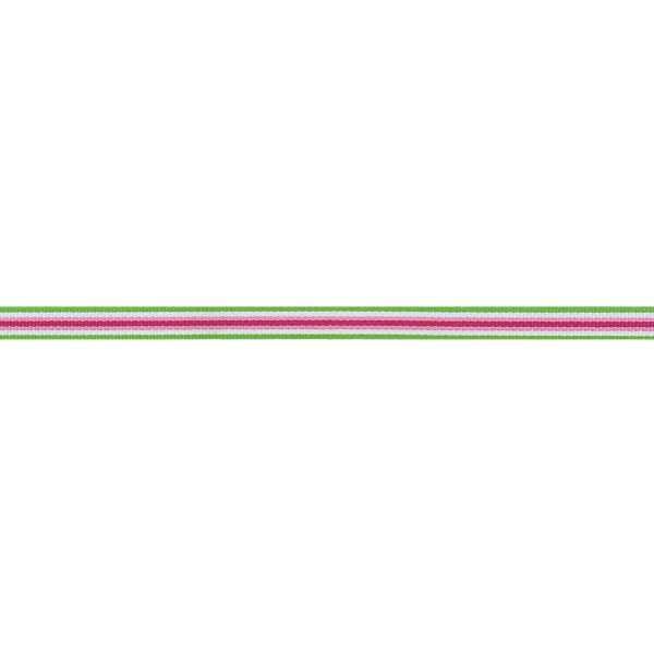 Rico Design | Ribbon Streifen grün-weiß-rosa-pink 12mm 2m