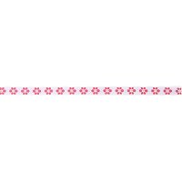 Rico Design | Ribbons gewebte Blumen rosa-weiß 12mm 2m