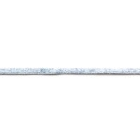 5mm | 3m Deko Gummiband | gestrickte Gummilitze melange | grau/weiß