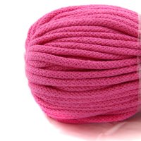 6mm | 50m Kordel | 100% Baumwolle | mit Polyester Kern | Pink