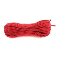 6mm | 50m Kordel | 100% Baumwolle | mit Polyester Kern | Rot