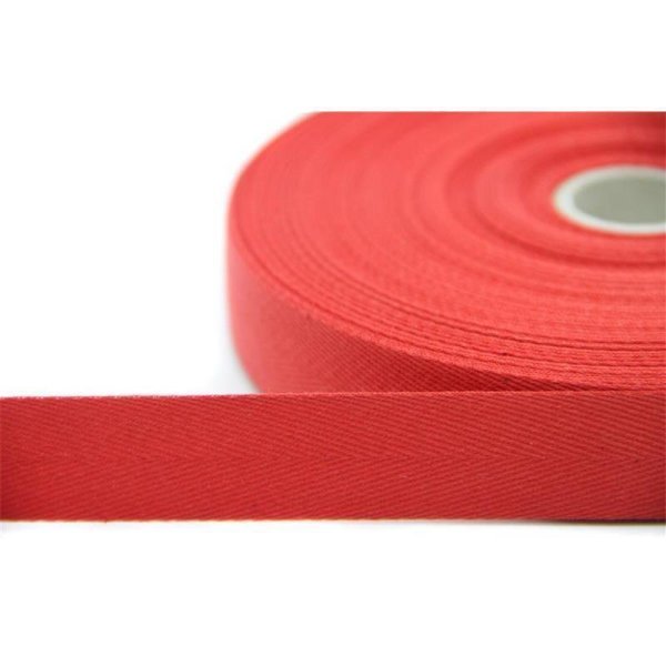 50m Rolle Köperband | Nahtband | 80% Baumwolle | Rot 25mm