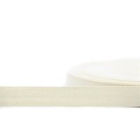 50m Rolle Köperband | Nahtband | 100% Baumwolle | Rohweiß 15mm