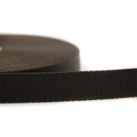 25m Gurtband | 100% Polypropylen | Dunkelbraun 25 mm