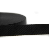 25m Gurtband | 100% Polypropylen | Schwarz 15 mm